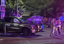 Accidente en Culiacán involucra patrulla militar y vehículo particular