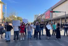 Protesta en Culiacán contra el aumento del transporte público