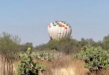 Aterrizaje de globo aerostático en Teotihuacán activa protocolos de seguridad
