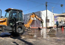 Reparación de línea de agua en el centro de Culiacán