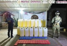 Operativo en Chiapas resulta en el decomiso de cocaína, armas y combustible