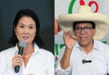 Fujimori y Sánchez se enfrentarán en segunda vuelta presidencial en Perú