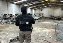 Aseguran 15 vehículos blindados en cateo en Reynosa, Tamaulipas