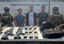 Tres hombres detenidos con armamento en Culiacán