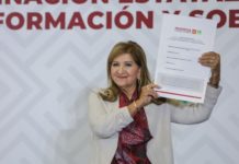 Tere Guerra se registra como candidata a la Coordinación de la Defensa de la Transformación en Sinaloa