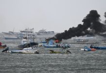 Incendio causa daños en puerto de Manta, Ecuador