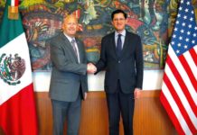 Roberto Velasco y Ronald Johnson discuten la agenda bilateral entre México y EE.UU.