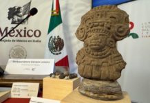 Italia repatria 27 piezas arqueológicas y fósiles a México