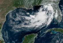 Formación de la tormenta tropical Bertha en el Golfo de México